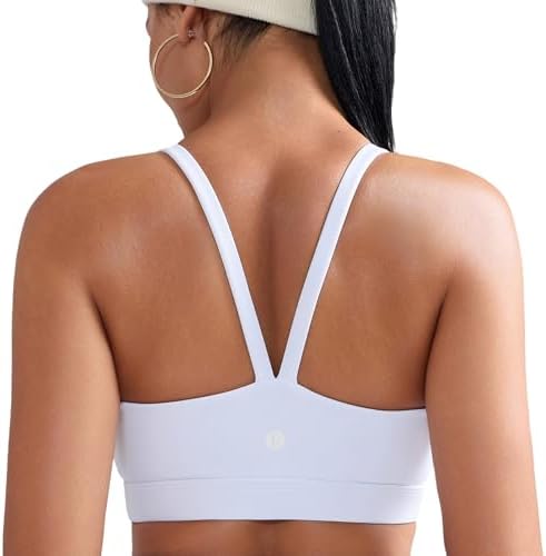 Molded cups and thin V-straps build a lightweight, low-friction bra for yoga, mat work, and daily wear.