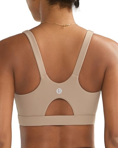 Molded cups and a wide elastic band give this high support running bra a steady, full-coverage fit on high-impact days.