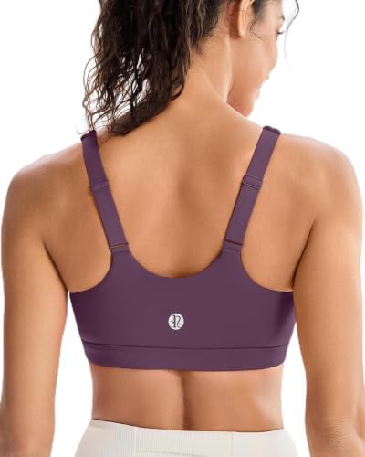 Built-in molded cups and fully adjustable shoulder straps give this high impact bra firm, full-coverage support.