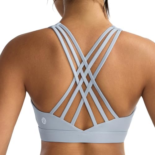Built with sewn-in molded cups and a criss-cross back, this high-impact running bra stays secure during hard training.