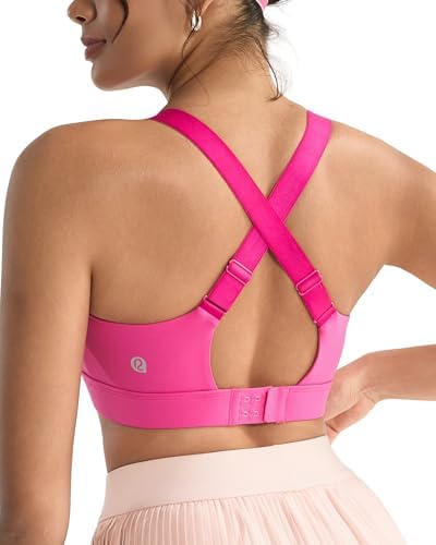 Built with sewn-in pads, adjustable crossback straps, and a secure hook-and-eye back closure for high-impact workouts.
