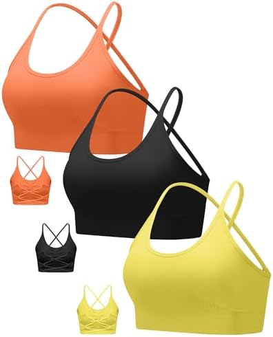 A strappy crisscross back with seamless body knitting and removable pads, built for yoga and studio work.